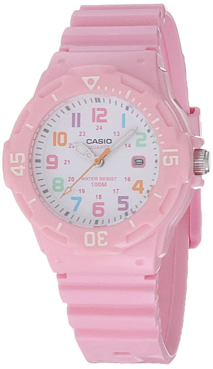 Casio Women's LRW-200H-4B2VCF Pink Stainless Steel Watch with Resin Band