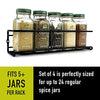 ZICOTO Space Saving Spice Rack Organizer for Cabinets or Wall Mounts - Easy To Install Set of 4 Hanging Racks - Perfect Seasoning Organizer For Your Kitchen Cabinet, Cupboard or Pantry Door