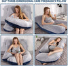 Elover Pregnancy Must Haves Pregnancy Pillow U-Shaped Full Body Maternity Support Pillow for Pregnant Women with Replaceable and Washable Velvet Cover Size 57