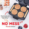 DASH Multi Mini Waffle Maker: Four Mini Waffles, Perfect for Families and Individuals, 4 Inch Dual Non-stick Surfaces with Quick Release & Easy Clean - Graphite