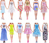 Ecore Fun 39 Pcs Doll Clothes and Accessories 3 Fashion Dresses 10 Slip Dresses 3 Tops 3 Pants 10 Necklaces 10 Shoes Fashion Casual Outfits Perfect for 11.5 inch Dolls