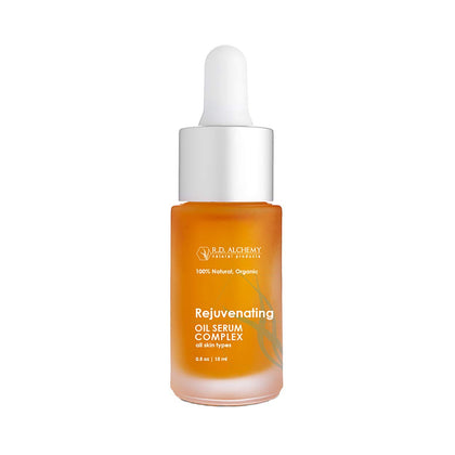 RD Alchemy - 100% Natural & Organic Rejuvenating Oil Serum for glowing skin - Argan, Jojoba, Rosehip, Retinol, & CoQ10 diminishes Acne, fine lines, wrinkles, sun spots, age spots and dryness.