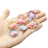 Small Hair Ties for Thin Hair,40 PCS Baby Hair Accessories Candy Finger Hairbands Cute Flower Elastic Rubber Bands for Baby Infants Littler Girls