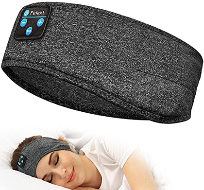 Perytong Sleeping Headphones Bluetooth Headband, Soft Long Time Play Sleeping Headsets with Built in Speakers Perfect for Workout,Running,Yoga,Travel, Darkgray