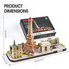 CubicFun 3D Puzzles for Kids Ages 8-10 LED Paris Cityline, Toys for Kids Arts and Crafts for Kids Ages 8-12 STEM Projects for Kids Ages 8-12 Gifts for Girls Boys Xmas Gifts for Kids Christmas Decor