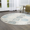 Home Dynamix Boho Andorra Transitional Damask Area Rug, Grey/Blue, 5'2