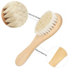 Molylove Baby Hair Brush with Wooden Handle and Super Soft Goat Bristles for Newborns & Toddlers