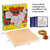 Coogam Wooden Geoboard Mathematical Manipulative Material Array Block Geo Board - Graphical Educational Toys with 30Pcs Pattern Cards and Latex Bands Shape STEM Puzzle Matrix 8x8 Brain Teaser for Kid