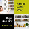 ZICOTO Space Saving Spice Rack Organizer for Cabinets or Wall Mounts - Easy To Install Set of 4 Hanging Racks - Perfect Seasoning Organizer For Your Kitchen Cabinet, Cupboard or Pantry Door