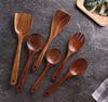 Kitchen Utensils Set, NAYAHOSE Wooden spoons for Cooking Non-stick Pan Kitchen Tool Wooden Cooking Spoons and Wooden utensil storage wooden barrel