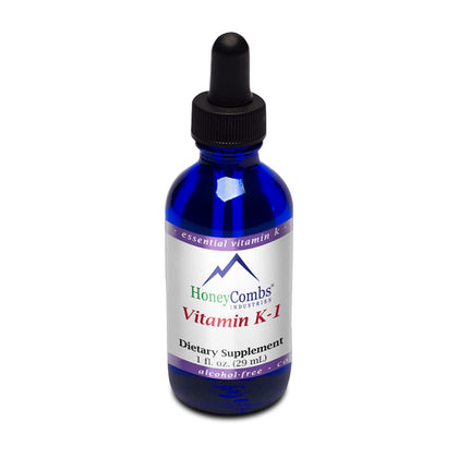 Vitamin K1 Liquid - Alcohol-Free Oral Vitamin K1 Drops - Liquid Vitamin K for Skin, Bones & Blood Health - Vegan, Non-GMO Vitamin Liquid Extract for Internal & External Use - 1 Fl Oz