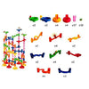 ELONGDI Marble Run Race Coaster Set, Marble Run Railway Toys [ 105 Pieces ] Construction Toys Building Blocks Set Marble Run Race Coaster Maze Toys for Kids