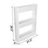 Modern Home Narrow Sliding Storage Organizer Rack - Laundry/Bathroom/Kitchen Portable Storage Shelves