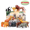 Jumbo Safari Animal Figures: Realistic Large Zoo Toys Set - Tiger, Lion, Elephant, Giraffe for Kids & Toddler Parties