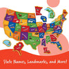 Learning Resources Magnetic US Map Puzzle - 44 Pieces, Puzzles for Kids Ages 4+, US Map for Kids Learning, Geography for Kids,Kindergartner Learning Toys