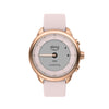 Fossil Men's or Women's Gen 6 Wellness Edition 44mm Silicone Hybrid Smart Watch, Color: Blush (Model: FTW7083)