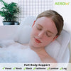 AEROiVi Full Body Bath Pillow with Lumbar Pillow Bathtub Cushion with 14 Suction Cups 3D Air Mesh Fit Any Tub Luxury Bathroom Accessories