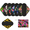 7pcs/Set Including 1pc Mini Wet Bag +6pcs Bamboo Charcoal Cloth Menstrual Pads/Reusable Sanitary Pads/Mama Panty Liners (All Randomly Prints)