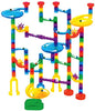 Marble Genius Marble Run (130 Complete Pieces) Maze Track or Board Games for Kids 8-12, for Adults, Teens, and Toddlers, (80 Translucent Marbulous Pieces + 50 Glass-Marble Set), Starter Set