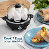 Elite Gourmet Easy Electric 7 Egg Capacity Cooker, Poacher, Omelet Maker, Scrambled, Soft, Medium, Hard Boiled with Auto Shut-Off and Buzzer, BPA Free