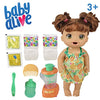 Baby Alive Magical Mixer Baby Doll Tropical Treat with Blender Accessories, Drinks, Wets, Eats, Brown Hair Toy for Kids Ages 3 and Up