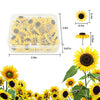 Vuzvuv Sunflower Push Pins Flower Tacks Decorative Sunflower Thumb Tacks for Photos Wall Maps Bulletin Boards Cork Boards Offices Schools Supplies (30 Pcs)