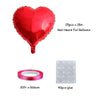 25pcs Heart Shape Foil Mylar Balloons Red 18