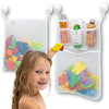 2 x Mesh Bath Toy Organizer + 6 Ultra Strong Hooks - The Perfect Bathtub Toy Holder & Bathroom or Shower Caddy - These Multi-use Net Bags Make Baby Bath Toy Storage Easy - For Kids & Toddlers