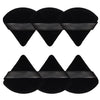 Pimoys 6 Pieces Powder Puff Face Soft Triangle Makeup Puff for Loose Powder Body Powder, Velour Makeup Blender Sponge Foundation Blending Sponges Set Beauty Makeup Tools(Black)