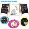 GINMIC Magnetic Letters and Numbers with Easel for Kids/Toddlers, Magnetic Whiteboard & Chalkboard w/Dry Erase Markers, ABC Magnets Alphabet Letters Learning Set, Classroom Home Education Toys