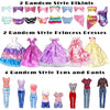 35 Pack Handmade Doll Clothes Set Including 2 Princess Dresses 4 Fashion Dresses 2 Tops and Pants 2 Bikini Swimsuits 10 Shoes and 15 Accessories for 11.5 Inch Doll