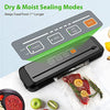 KOIOS Vacuum Sealer Machine, 86Kpa Automatic Vacuum Air food sealer/Built-in Cutter Starter Kit, Dry & Moist Food Preservation Modes, Pulse Function, LED Indicator Lights, Black