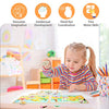 WOOD CITY Toddler Puzzles and Rack Set, Wooden Peg Puzzles Bundle with Storage Holder Rack, Educational Knob Puzzle for Kids Age 2 3 4 Years - Alphabet Number Shape Dinosaur Animal Vehicle