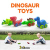 3 Bees and Me Dinosaur Car Toys for Toddlers | Dinosaurs with Wheels 4-in-1 Pack, Fun Party Toy, Play Set for Kids | Birthday Gift for Boys and Girls