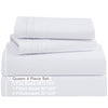 Nestl Queen Sheet Set - 4 Piece Bed Sheets for Queen Size Bed, Deep Pocket, Hotel Luxury, Extra Soft, Breathable and Cooling, White Queen Size Sheets