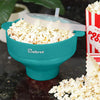 The Original Salbree Microwave Popcorn Popper, Silicone Popcorn Maker, Collapsible Microwavable Bowl - Hot Air Popper - No Oil Required - The Most Colors Available (Aqua)