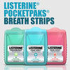 Listerine Freshburst Pocketpaks Breath Strips, Dissolving Freshener Strips Kill 99% of Germs that Cause Bad Breath, Portable for On-the-Go, Minty Flavor, 3 packs of 24-strips Each