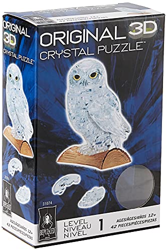 BePuzzled | Owl Original 3D Crystal Puzzle, Ages 12 and Up, Clear