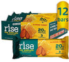 Rise Whey Protein Bars - Almond Honey | Healthy Breakfast Bar & Protein Snacks, 20g Protein, 4g Fiber, Just 3 Whole Food Ingredients, Non-GMO Healthy Snacks, Gluten-Free, Soy Free Bar, 12 Pack