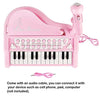 Conomus Piano Keyboard Toy for Kids-1 2 3 Year Old Girls First Birthday Gift -24 Keys Multifunctional Musical Electronic Toy Piano for Toddlers