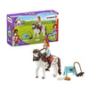 Schleich Horse Club, 9-Piece Playset, Horse Toys for Girls and Boys 5-12 years old Mia and Spotty Multi, 15cm/5.9in