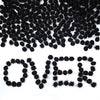 Shappy 500 Pieces Christmas Glitter Pompoms 1 Inch Fuzzy Pom Poms Arts Crafts Making Balls for Hobby Supplies Craft DIY Party Decoration (Black)