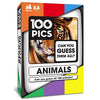 100 PICS Animals Travel Game - Guess 100 Animals | Flash Cards with Slide Reveal Case | Card Game, Gift, Stocking Stuffer | for Kids and Adults | Ages 6+