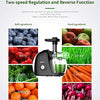 Jocuu Slow Masticating Juicer with 2-Speed Modes - Cold Press Juicer Machine - Quiet Motor & Reverse Function - Easy to Clean Juicer Extractor - Juice Recipes for Fruits & Vegetables (Black)