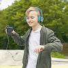 ELECDER i39 Headphones with Microphone Foldable Lightweight Adjustable On Ear Headsets with 3.5mm Jack for Cellphones Computer MP3/4 Kindle School (Mint/Gray)