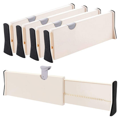 Drawer Dividers Organizer 4 Pack, Adjustable Separators 4