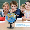 Wizdar 4'' World Globe for Kids Learning, Educational Rotating World Map Globes Mini Size Decorative Earth Children Globe for Classroom Geography Teaching, Desk & Office Decoration-4 inch