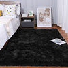 Kelarea Super Soft Shaggy Rug Fluffy Bedroom Carpets, 3x5 Feet Black, Modern Indoor Fuzzy Plush Area Rugs for Living Room Dorm Home Decorative Kids Girls Children's Floor Rugs