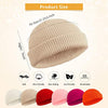 SATINIOR Trawler Beanie Watch Hat Roll-up Edge Skullcap Fisherman Beanie for Women (Beige)