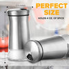 The Original Salt and Pepper Shakers set - Spice Dispenser with Adjustable Pour Holes - Stainless Steel & Glass 1 Bottle